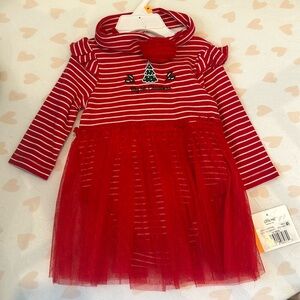 Little Me Red My 1st Christmas Dress with Headband included, size 12 months